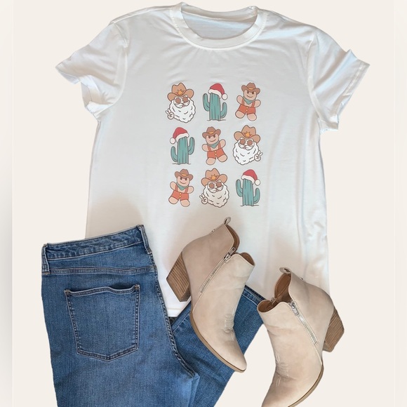 👢🎄Cowboy Christmas Tee - Picture 1 of 2